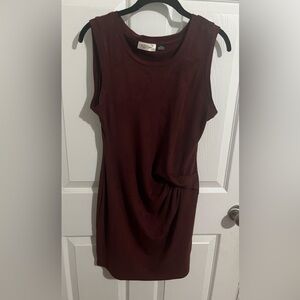 RD Style Sleeveless Burgundy Dress